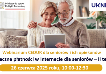 Webinarium CEDUR dla seniorów i ich opiekunów