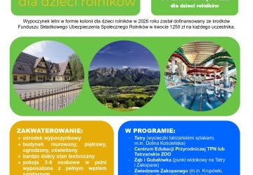 Kolonie letnie dla dzieci rolników