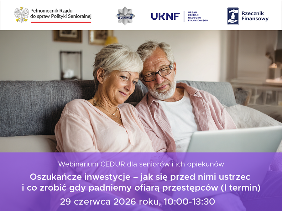  Webinarium dla seniorów i ich opiekunów